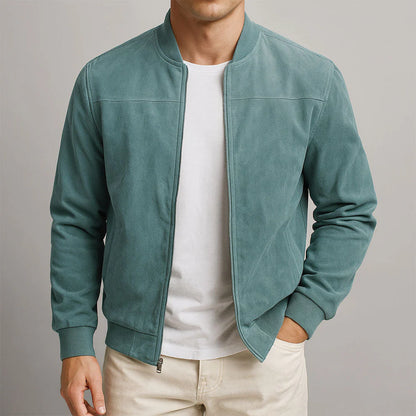 Chaqueta bomber de ante para hombre