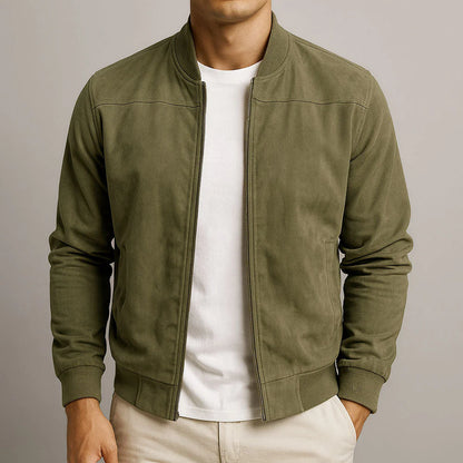 Chaqueta bomber de ante para hombre