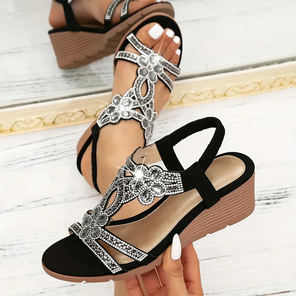 SANDALIAS ORTOPEDICAS CON CUÑAS ELEGANTES