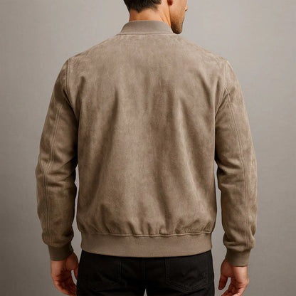 Chaqueta bomber de ante para hombre
