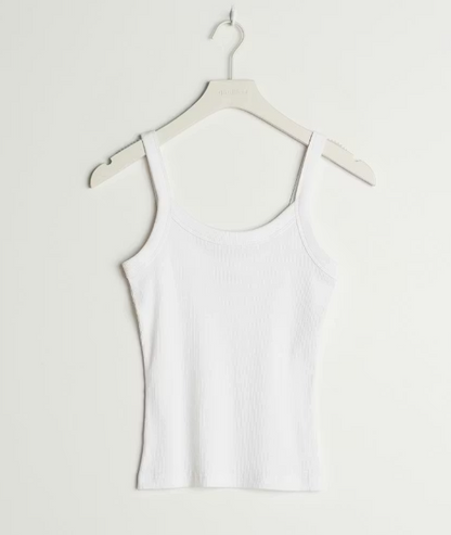 Camiseta sin mangas acanalada ajustada